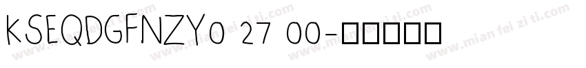 KSEQDGFNZY0 27 00字体转换